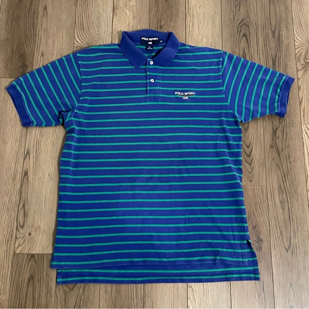 Polo Sport Ralph‎ Lauren Green Blue Polo Shirt